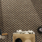 Indoor & Outdoor Rug Captera Herringbone Design in Brown RugYourHome