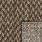 Indoor & Outdoor Rug Captera Herringbone Design in Brown RugYourHome