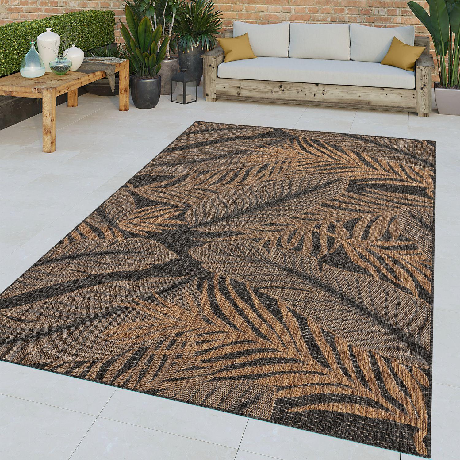 Indoor & Outdoor Rug Captera with Leaves Design RugYourHome