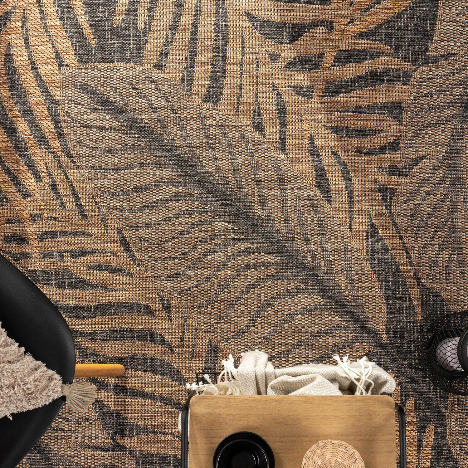 Indoor & Outdoor Rug Captera with Leaves Design RugYourHome