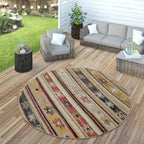 Indoor & Outdoor Rug Ethnic Cream Red Yellow RugYourHome