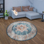 Indoor & Outdoor Rug For Patio, Oriental Look In Blue RugYourHome