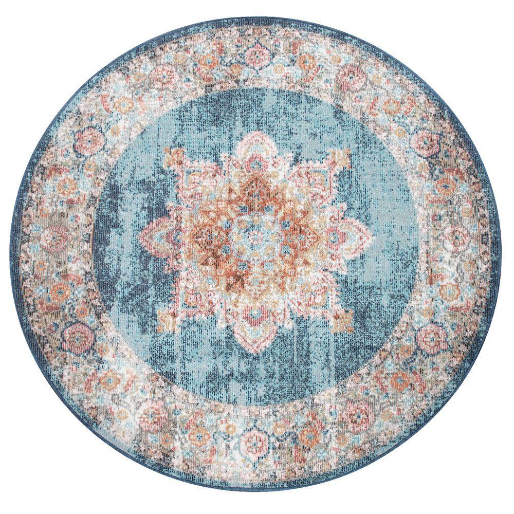 Indoor & Outdoor Rug For Patio, Oriental Look In Blue RugYourHome