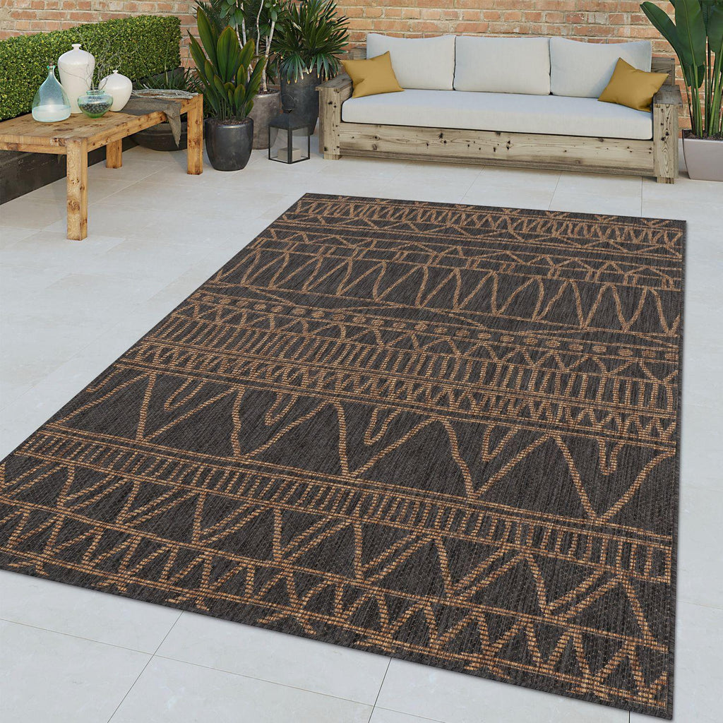 Indoor & Outdoor Rug Modern Ethnic Pattern RugYourHome