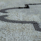 Indoor & Outdoor Rug Moroccan Pattern Grey, side view - House Of Avana