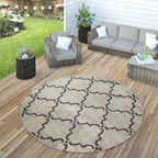 Indoor & Outdoor Rug Moroccan Pattern Grey, detail shot - House Of Avana