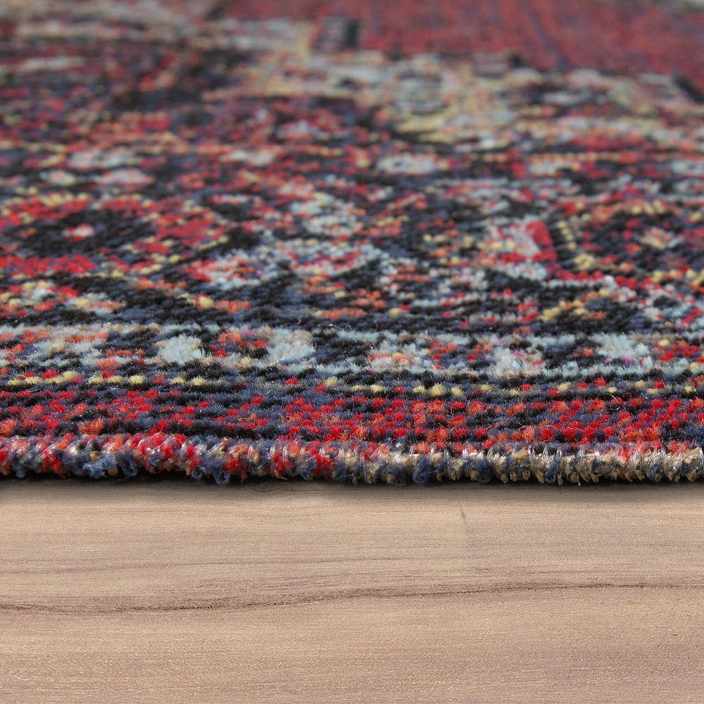 Indoor & Outdoor Rug Oriental Look Bordeaux Red, back view - House Of Avana