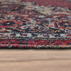 Indoor & Outdoor Rug Oriental Look Bordeaux Red, back view - House Of Avana