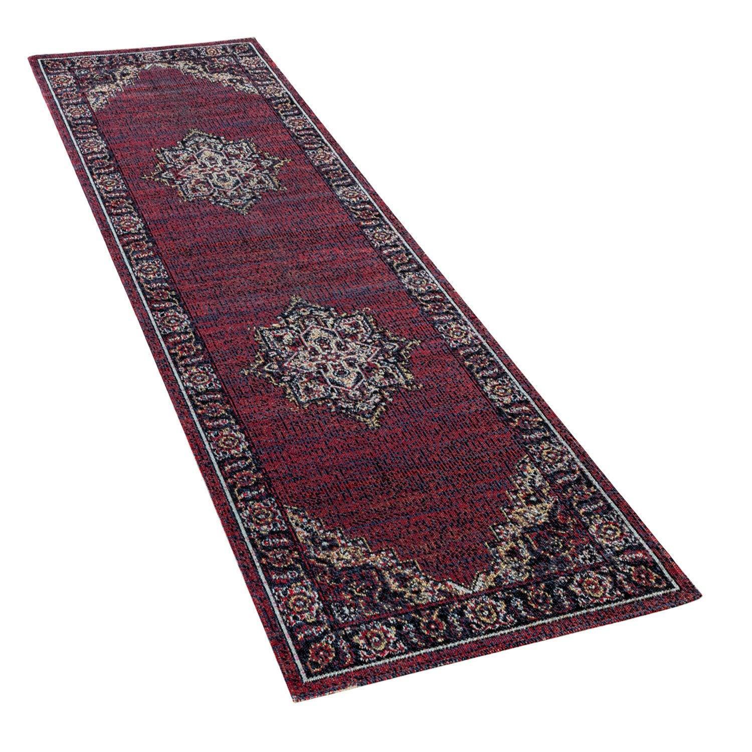 Indoor & Outdoor Rug Oriental Look Bordeaux Red, lifestyle image - House Of Avana