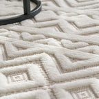 Indoor Outdoor Rug Livorno Boho High-Low Pattern In Cream RugYourHome