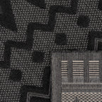Indoor Outdoor Rug Livorno Geometric Trellis Pattern In Anthracite RugYourHome