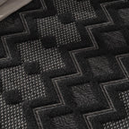 Indoor Outdoor Rug Livorno Geometric Trellis Pattern In Anthracite RugYourHome