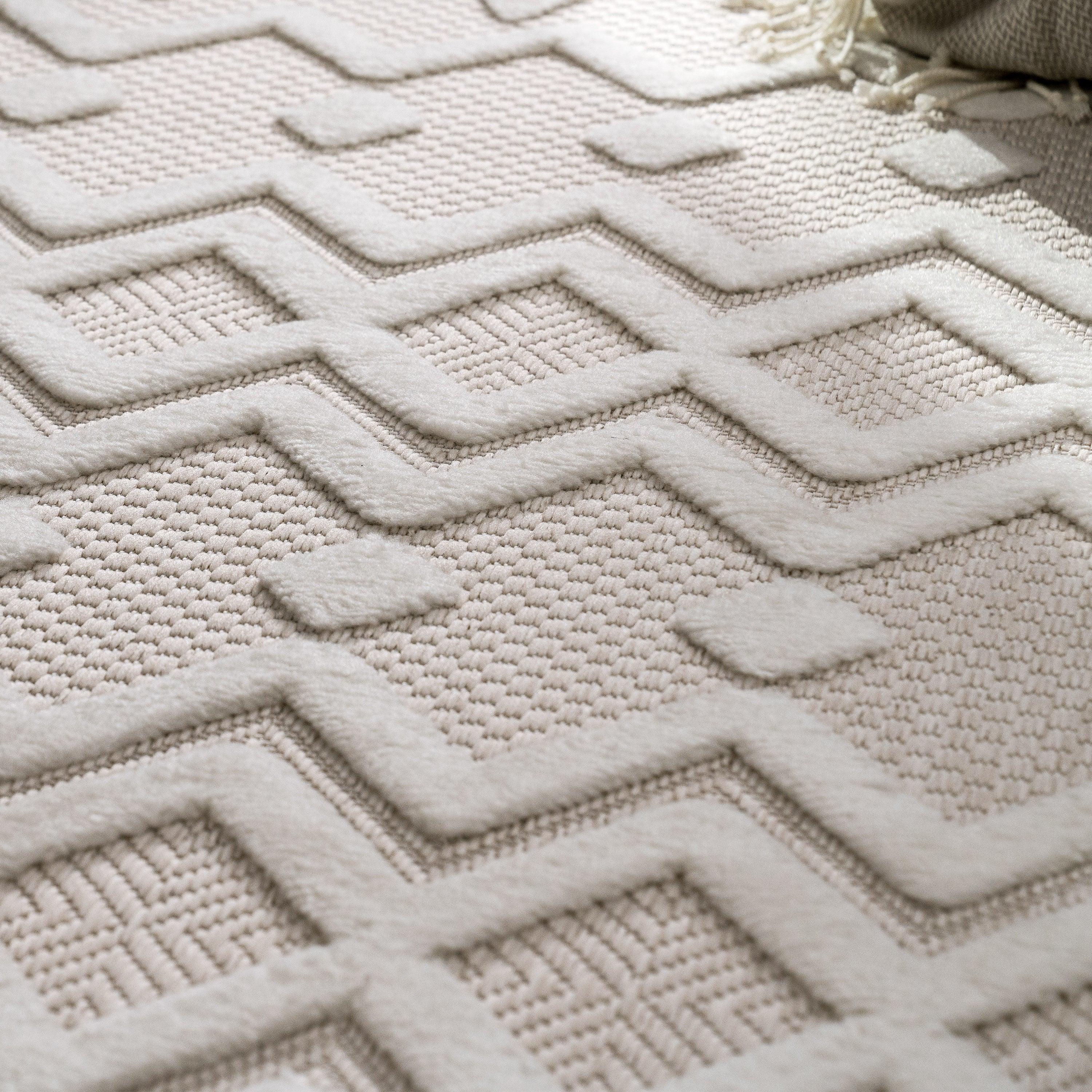 Indoor Outdoor Rug Livorno Geometric Trellis Pattern In Cream RugYourHome