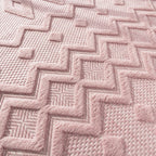 Indoor Outdoor Rug Livorno Geometric Trellis Pattern In Pink RugYourHome