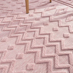 Indoor Outdoor Rug Livorno Geometric Trellis Pattern In Pink RugYourHome