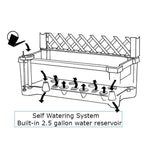Indoor/Outdoor Green Polypropylene Wheeled Trellis Planter
