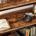 Industrial 6-Tier Corner Bookshelf with Baffles, Metal Frame Storage Rack for Living Room, Home Office, Bookshelf for Small Spaces, Spinning Bookshelf, Book Organizers And Storage, Bookshelf Organizer, Book Storage, Spacesavi House Of Avana