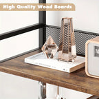 Industrial Farmhouse Bookshelf with Doors - Heavy-Duty Metal 4-Tier Bookcase, Extra Tall 70.87" Storage Cabinet, Easy Assembly Freestanding Shelf for Living Room, Home Office, Bedroom - Brown Industrial Decor Furniture, Books House Of Avana