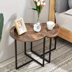 Coffee Table Set Industrial Style Wooden Tabletop End Desk Tea Table Living Room Sofa Side Table Bedside Table Lamp Workbench Table Plant Stand Display Rack House Of Avana