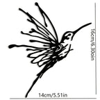 Ink Hummingbird Wall Art Decor with Colorful Design, top view - House Of Avana
