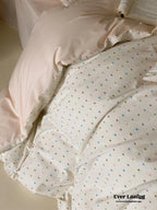 Iris Polka Dot Jacquard Bedding Set Ever Lasting