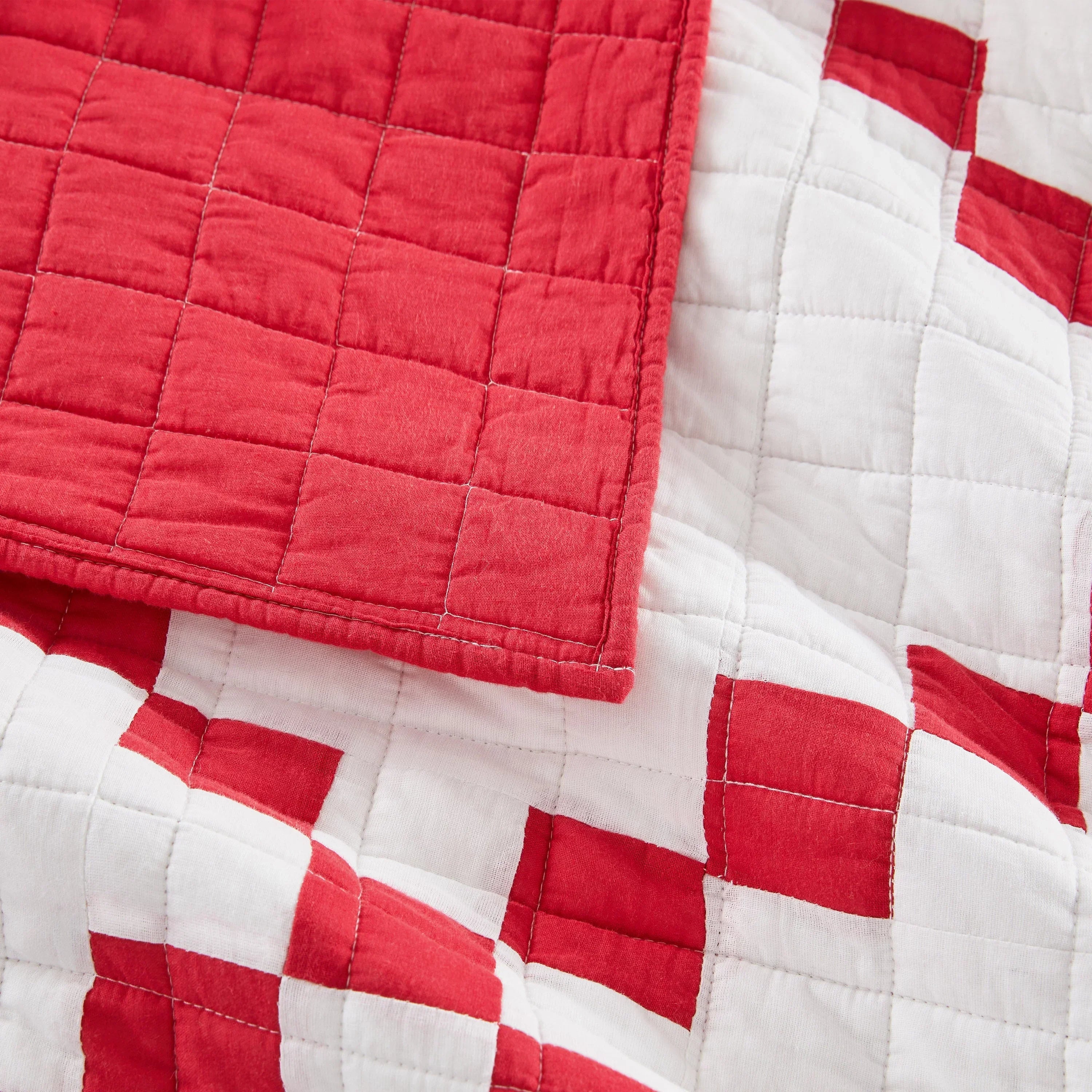 Irish Chain Patchwork Cotton Quilt Set Mélange Home