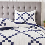 Irish Chain Patchwork Cotton Quilt Set Mélange Home