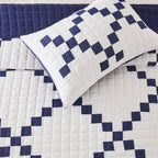 Irish Chain Patchwork Cotton Quilt Set Mélange Home