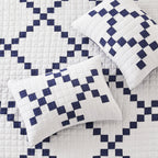 Irish Chain Patchwork Cotton Quilt Set Mélange Home
