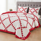 Irish Chain Patchwork Cotton Quilt Set Mélange Home