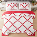 Irish Chain Patchwork Cotton Quilt Set Mélange Home