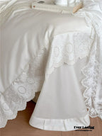 Isabelle Silky Cottage Ruffled Bedding Set / Pink Ever Lasting