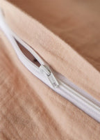 Isadora Lace Ruffle Double Gauze Bedding Set / Brown Ever Lasting
