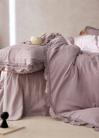 Isadora Lace Ruffle Double Gauze Bedding Set / Green Ever Lasting