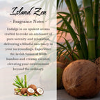 Island Zen, Premium Coconut-Soy Wax Tea Light Crystal Candle, 1oz