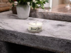Island Zen, Premium Coconut-soy Wax Tea Light Crystal Candle, 1oz, side view - House Of Avana