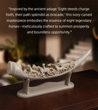 Ivory Horse Statue - House Of Avana