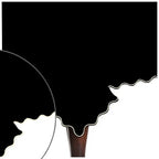 Scallop Embroidery Sateen Cotton Solid Table Cloth - Black PushpLinen