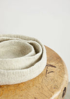 Natural White Hand Felted Nesting Bowls Kanju Interiors
