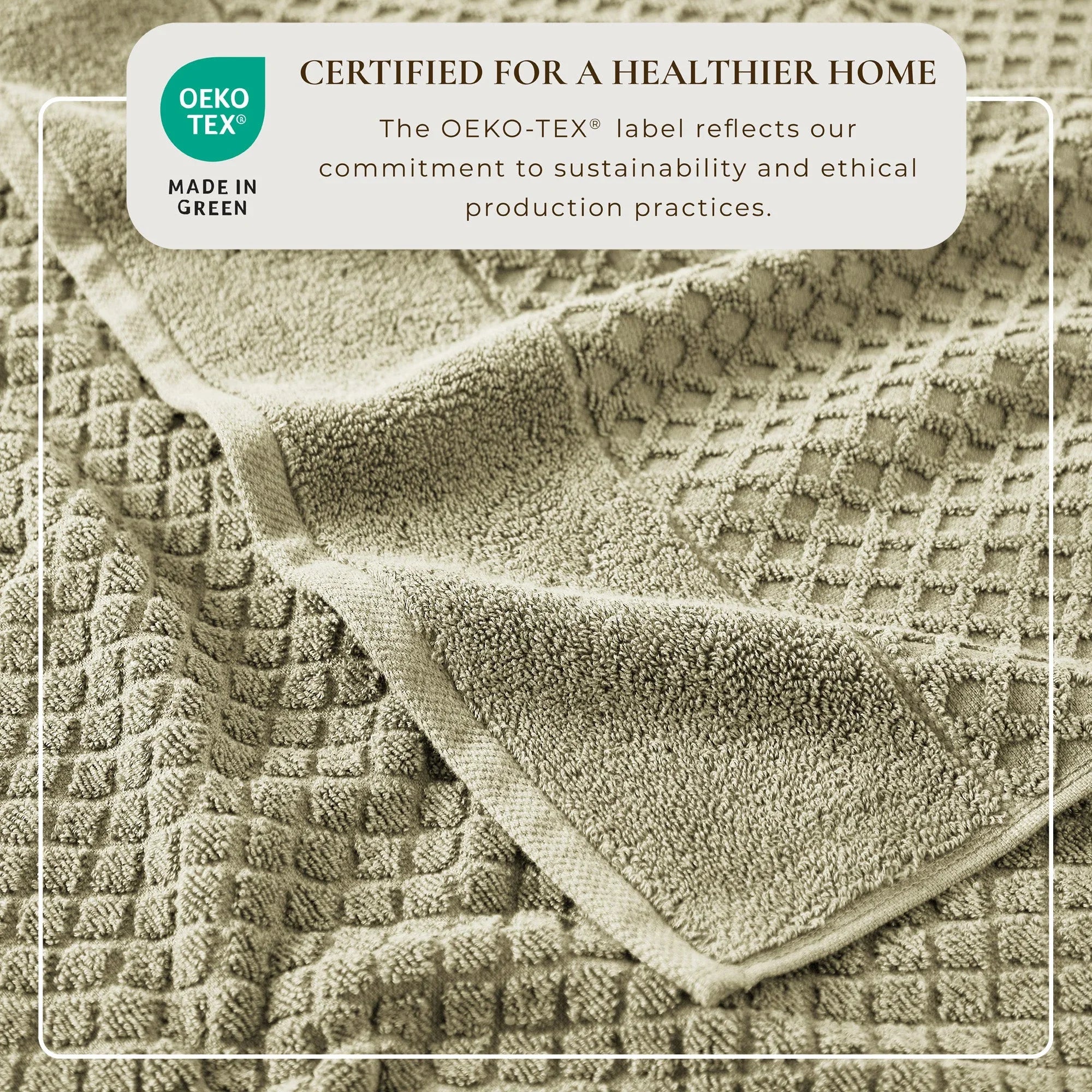 Cotton Diamond Waffle Weave Bath Towel Set - Grayson Collection Great Bay Home