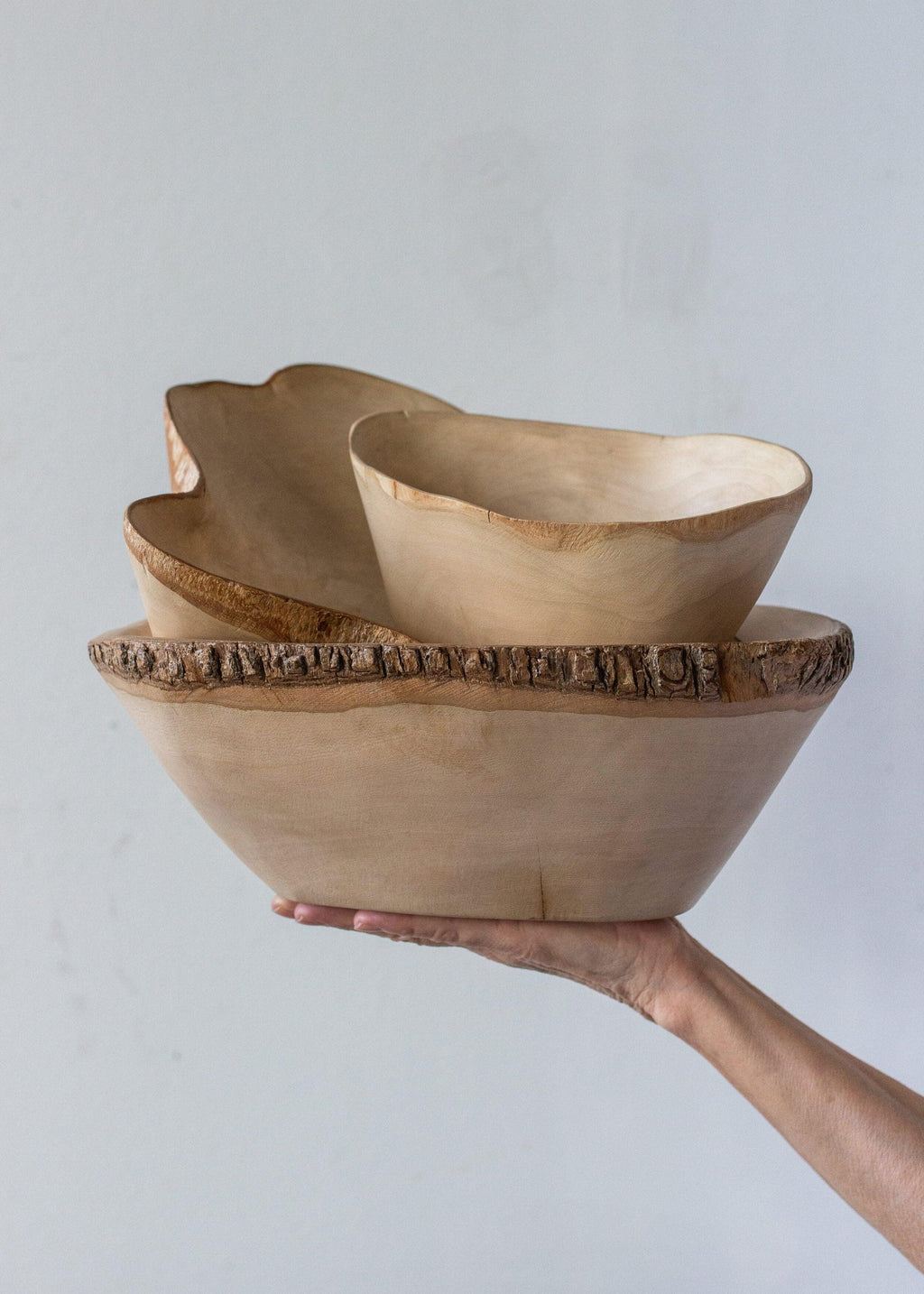 Jacaranda Hand-carved Wood Trinket Bowl Kanju Interiors