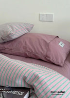 James Striped Bedding Set / Purple Ever Lasting