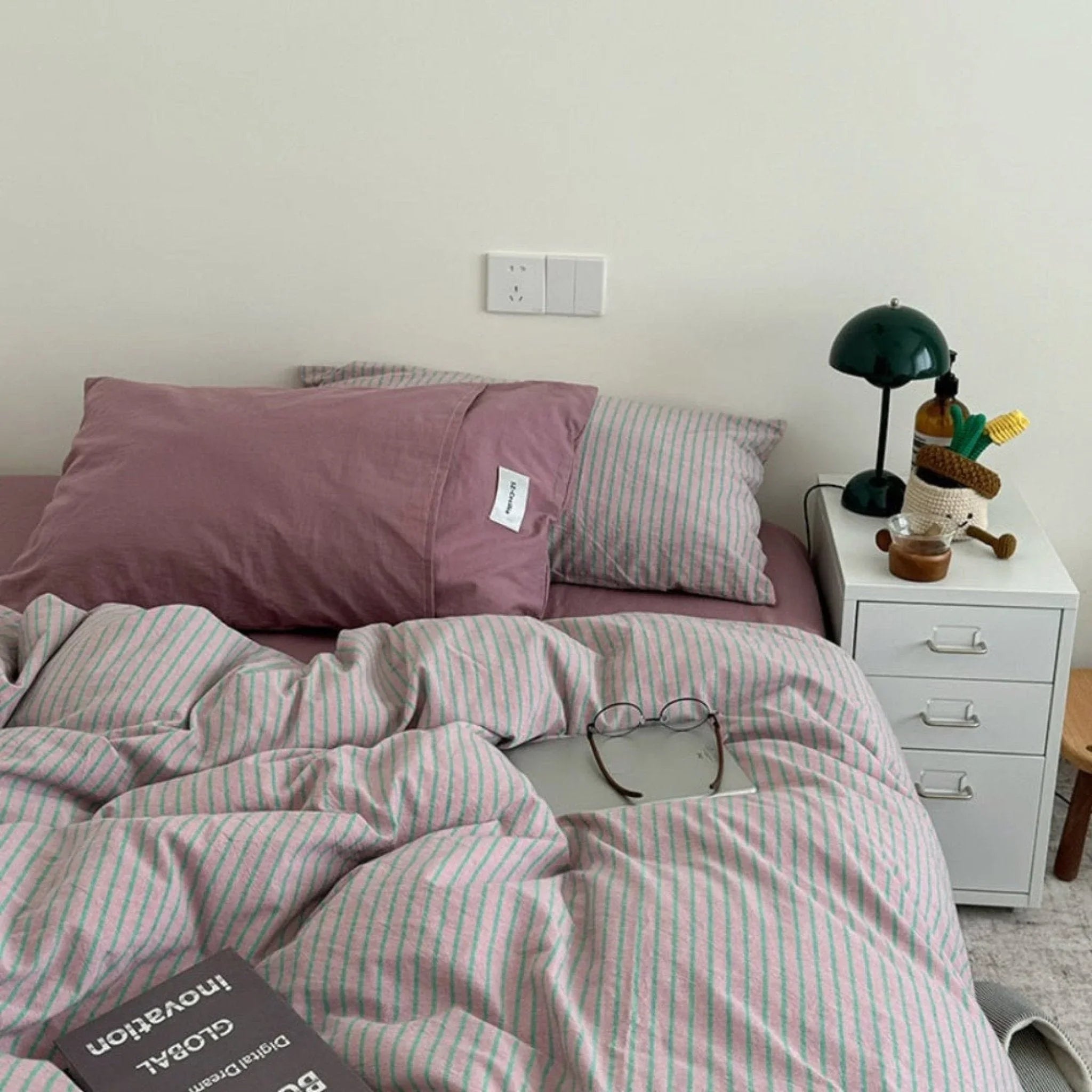 James Striped Bedding Set / Yellow