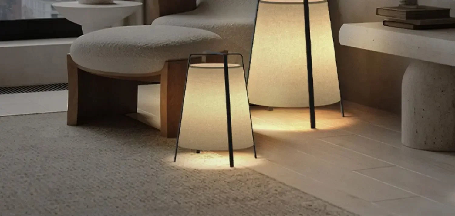 Japanese Style Fabric Floor Lamp Wabi Sabi Zen Art Home Decor Lamp Nordic Designer Living Room Bedroom Hotel Lobby Tea Room Lamp