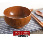 Japanese Wooden Bowls Jujube Wood Children Baby Adults Small Soup Bowls Solid Wood Salad Bowls Retro Household Tableware - House Of Avana