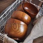 Japanese Wooden Bowls Jujube Wood Children Baby Adults Small Soup Bowls Solid Wood Salad Bowls Retro Household Tableware - House Of Avana