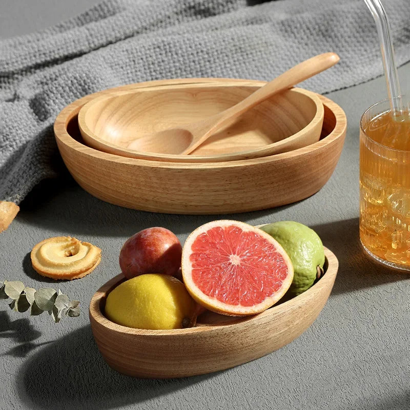 Natural wood square bowl, solid wood construction, unique dessert tray - House of Avana