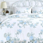 Jardin De Rose Printed Cotton Percale Duvet Set Mélange Home