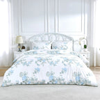 Jardin De Rose Printed Cotton Percale Duvet Set Mélange Home