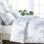 Jardin De Rose Printed Cotton Percale Duvet Set Mélange Home